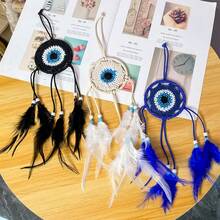 1 chiếc đồ trang trí treo mini phong cách Thổ Nhĩ Kỳ thủ công móc len, đồ bắt giấc mơ Evil Eye, thích hợp cho xe hơi, túi xách và trang trí nhà cửa - Nhiều màu - Xem 5