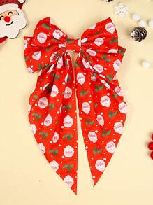 1pc Christmas/Halloween Pumpkin Head, Clown, Ghost Pattern Bowknot Hairclip Barrette Accessories, Suitable For Festival Party Gifts (Plus Size)