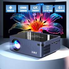 XGODY 8K LED Projector Native 1080p Bluetooth WiFi 5G Beamer Home Theater 12000 Lumen - Blue - View 1