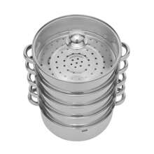 5-Layer 28cm Pot Steamer Multi-Layer Cookware Pot Cookware Stainless Steel Pot - 銀色 - 查看 9