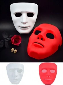 1 chiếc 4 mặt nạ DIY thiết kế trơn khác nhau, phù hợp cho nam và nữ khi hóa trang, nhập vai, cosplay, Halloween, tiệc Giáng sinh và làm quà tặng sinh nhật - mặt nạ - Xem 2