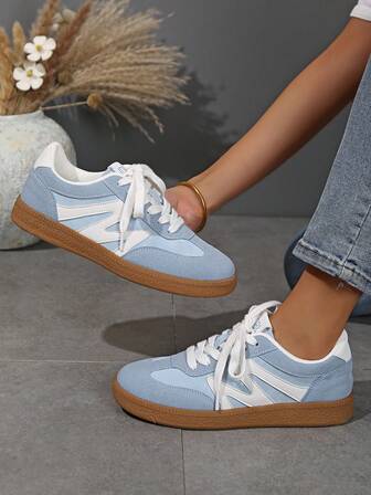 Fall/Winter Women's Breathable Pink Sneakers, College Students Casual Shoes, New Spring/Summer Style, Soft Sole Unisex Canvas Shoes, Blue