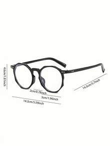Occhiali da vista asimmetrici di moda Y2K, occhiali decorativi per fotografia di strada, viaggi all'aperto e feste, unisex, lenti trasparenti, elegante opzione regalo - Multicolore - Visualizzare 5