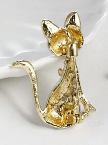 1pc Cute Cartoon Animal Cat Shaped Enamel Pin, Fashion Creative Brooch Accessories, Included Shipping