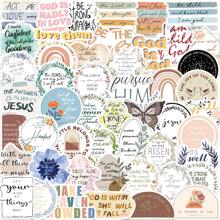 60/120 Pieces Retro Bible Verse Stickers Inspirational Christian Vintage Journaling Stickers Typewriter Font Quotes Bible Study Supplies For Water Bottle Laptop Scrapbooking Decals