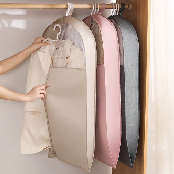 1pc Krish Series Cationic Stereo Open Anti-Dust Cover, Household Garment Dust Cover Waterproof And Moisture-Proof Garment Bag, Suitable For Down Jackets, Suits, And Outfit Sets, Washable