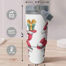 Christmas Gifts, Santa And Presents, 30 Oz Coffee Cups, Juice Cups, Stainless Steel Outdoor Picnic Car Insulated Vacuum Double-Wall Coffee Cups, Gifts For Parents