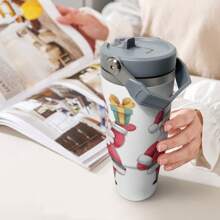 Christmas Gifts, Santa And Presents, 30 Oz Coffee Cups, Juice Cups, Stainless Steel Outdoor Picnic Car Insulated Vacuum Double-Wall Coffee Cups, Gifts For Parents