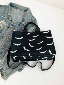 Versatile Bat Hobo Shoulder Bag For Women Purse And Handbag, Large Capacity Multi-Pocket Canvas Shoulder Commuter Bag Handbags, Lightweight Casual Tote Shoulder Messenger Bag, Students School Laptop Bags Minimalist Sport Backpack With Multi Compartments & Multi Pockets