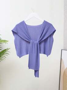 1pc Women's Fashion Knitted Knotted Shawl Wraps