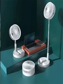 Portable Folding Fan 4 Speeds Rechargeable USB Retractable Desk Column Strong Silent - Nhiều màu - Xem 6