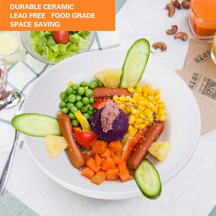 4Pack 22oz Porcelain Pasta Bowls Large Wide And Shallow Salad & Soup