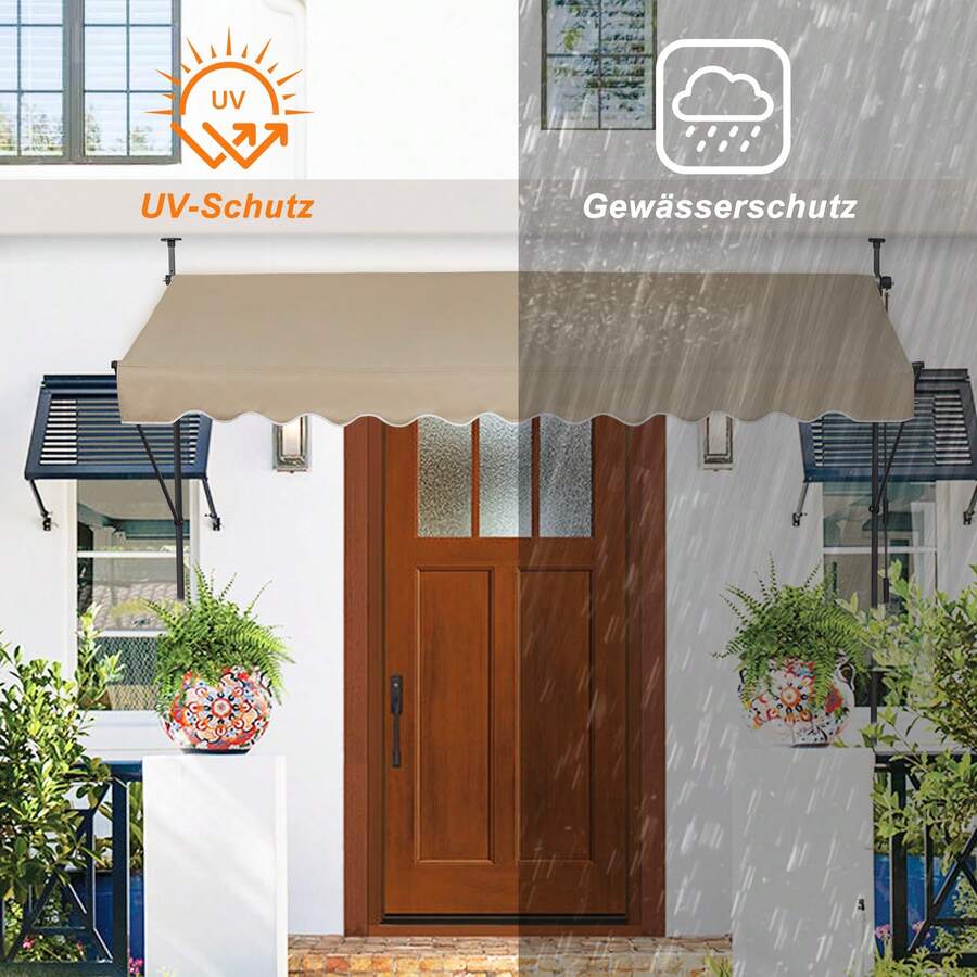 CLIPOP 2 X 1.2 M Standing Manual Awning Patio Awning Gazebo Canopy