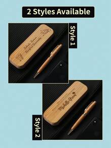 1 pieza Regalos personalizados de graduación Bolígrafo de madera grabado Caja de regalo del bolígrafo Regalos únicos para el mejor amigo, maestro, estudiante Reutilizable, ornamental, grabado Elegante, vintage, contractado Único, personalizado Decoración navideña para bodas, para invierno, para otoño, para la escuela, para negocios/trabajo/oficina Conjunto de útiles escolares Regreso a la escuela, regreso a la escuela, útiles escolares