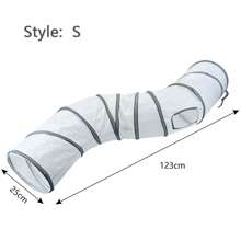 White Cat Tunnel, Pet Crawling Tunnel Tube, Cat Activity Toy, Pet Tunnel Game, Pet Supplies