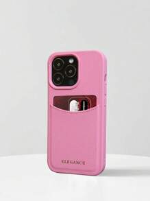 Apple 1 rosa Mode Kartenetui Anti-Rutsch PU Leder Ständer Handyhülle kompatibel mit IPhone16 15 14 13 12Pro Max Plus