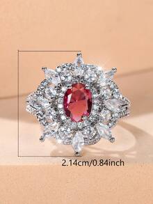 1 Elegant And Delicate Women's Ring Featuring A Double-Row Sunflower Design-Perfect As A Unique Piece Of Jewelry For Her Or As A Gift For A Woman - Silver - View 4