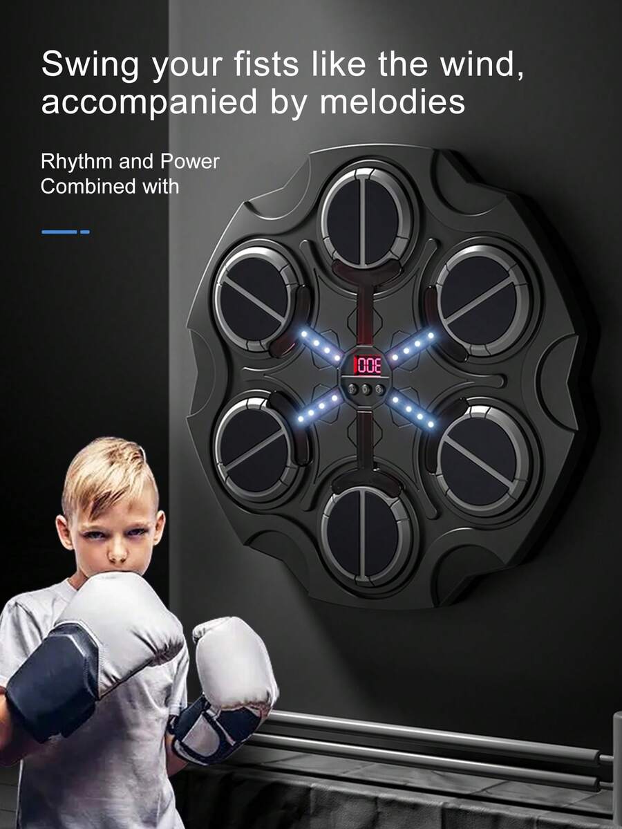 Interactive Music Punching Rhythm Game, Wall Punch Boxing Training Set