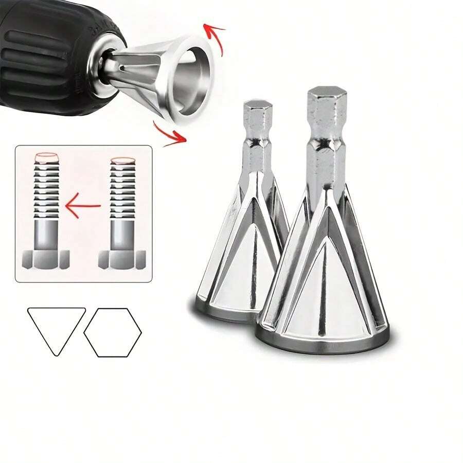 6Face Chamfer Tool, Deburring External Chamfering Tool, Threaded Round