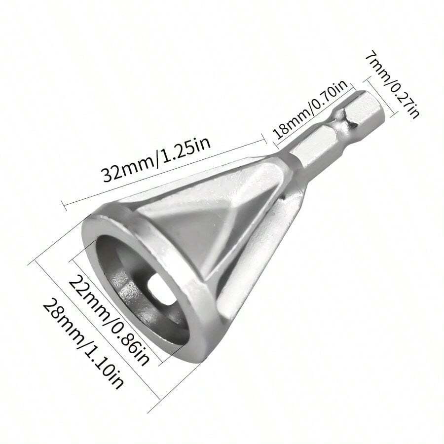 6Face Chamfer Tool, Deburring External Chamfering Tool, Threaded Round