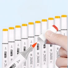 Bút lông mềm cồn 30/60/80/168 màu, Bút lông nghệ sĩ đầu kép & Bút phác thảo nghệ thuật đầu đục, Đồ dùng học tập dễ thương thẩm mỹ, Bút viết chữ, Thẻ vẽ, tô màu, minh họa, Quay lại trường học - trắng - Xem 8