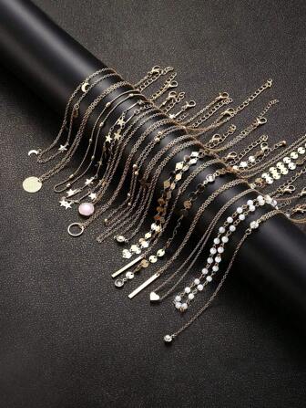 16قطعة مجموعة أقراط بوهيمية للارتداء اليومي وتزيين السترات، الخريف/الشتاء