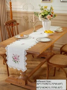 1 tấm vải lanh polyester thêu ren cắt trang trí, thích hợp cho nhà bếp, bàn ăn, bàn làm việc, bàn trang điểm, trang trí nhà cửa, phòng khách, phòng ngủ, ngoài trời, tiệc tùng, ngày lễ, đám cưới - Nhiều màu - Xem 4