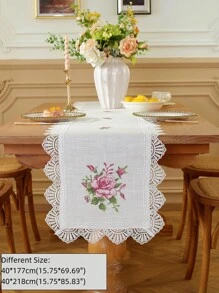 1 tấm vải lanh polyester thêu ren cắt trang trí, thích hợp cho nhà bếp, bàn ăn, bàn làm việc, bàn trang điểm, trang trí nhà cửa, phòng khách, phòng ngủ, ngoài trời, tiệc tùng, ngày lễ, đám cưới - Nhiều màu - Xem 7