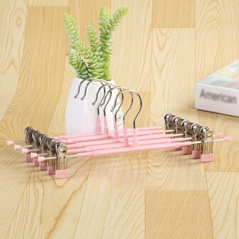 5/10/20 Pcs, Non-Slip Pants Hanger, Pants Hanger Clip, Skirt Hanger Clip, Multifunctional Minimalist Non-Slip Clothes Hanger For Home