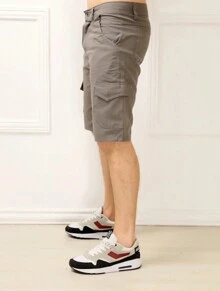 Fashion Modas Bermuda Twill Colored Jeans Premium Men's Various Colors 6 Pockets - Dark Grey - View 4