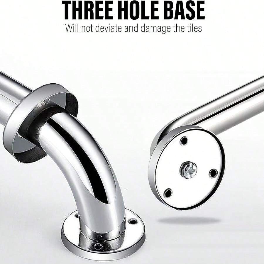 2 Pack AntiSlip Shower Grab Rail For Elderly Bathroom Stainless