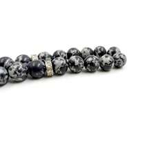 Colgante de obsidiana natural importada con Arwen, rosario de 33 cuentas de piedras preciosas para oración islámica, pulsera árabe Tasbih