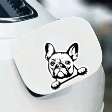 1PC, Miếng dán tường Vinyl chống thấm nước ngoài trời 3 inch vui nhộn, quà tặng sáng tạo, hình dán động vật dễ thương, hình dán chó Bulldog Pháp đang nhìn trộm, thích hợp cho máy tính xách tay, máy tính bảng, ốp lưng điện thoại di động, sản phẩm cho thú cưng, nhật ký cá nhân - Nhiều màu - Xem 3