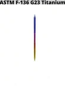 1 pieza Punta de titanio G23 para septum, joya para piercing de septum recto de 14G a 2G, joya con punta de arcoíris para septum