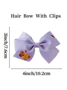 2 件盒装 4 英寸圣诞发饰女孩发饰时尚儿童女孩发饰带发夹适合圣诞节派对学校 - A - 查看 13