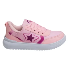 Girls Casual Jogging Shoes Heart Star School Girls + Flip Flops - 粉色 - 查看 3