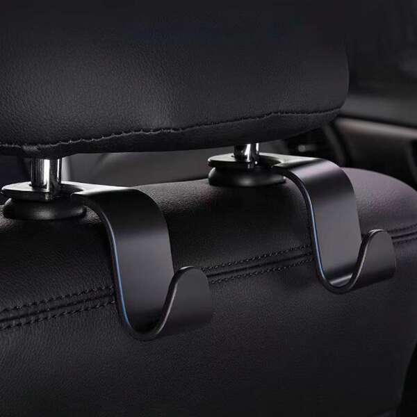 4 piezas/2 piezas Ganchos ocultos resistentes para coche, ganchos de almacenamiento multifuncionales para asiento trasero