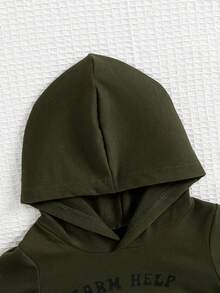 2 件装幼儿男童休闲舒适卡通卡车印花运动衫套装 - 彩色 - 查看 3