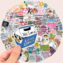 100pcs Funny Sarcastic Slogan Graffiti Stickers For Decoration, Suitable For Guitar, Notebook, Luggage, Computer, Motorcycle, Skateboard Back To School
