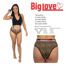 Kit 10 BIG LOVE Traditional Comfort Panties In Cotton (Contton) With Wide Waistband - 彩色 - 查看 5