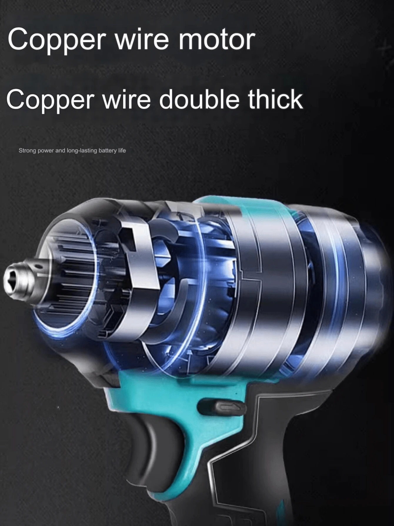 Cordless Impact Wrench 1/2 Inch Brushless High Torque Wrenches 420N.M