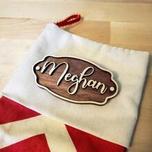 定制圣诞装饰横幅，亚克力材质，适合任何场合，周年祝福，家人和朋友聚会，个性化设计 - 白色 - 查看 3