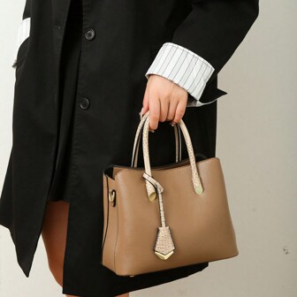 Bag Bag Women's 2024 New PU Women's Bag Large Capacity Handbag Women's Middle-Aged Crossbody Bag Mom Bag