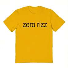 Nearly There Zero Rizz Unisex Graphic Cotton Short-Sleeve T-Shirt
