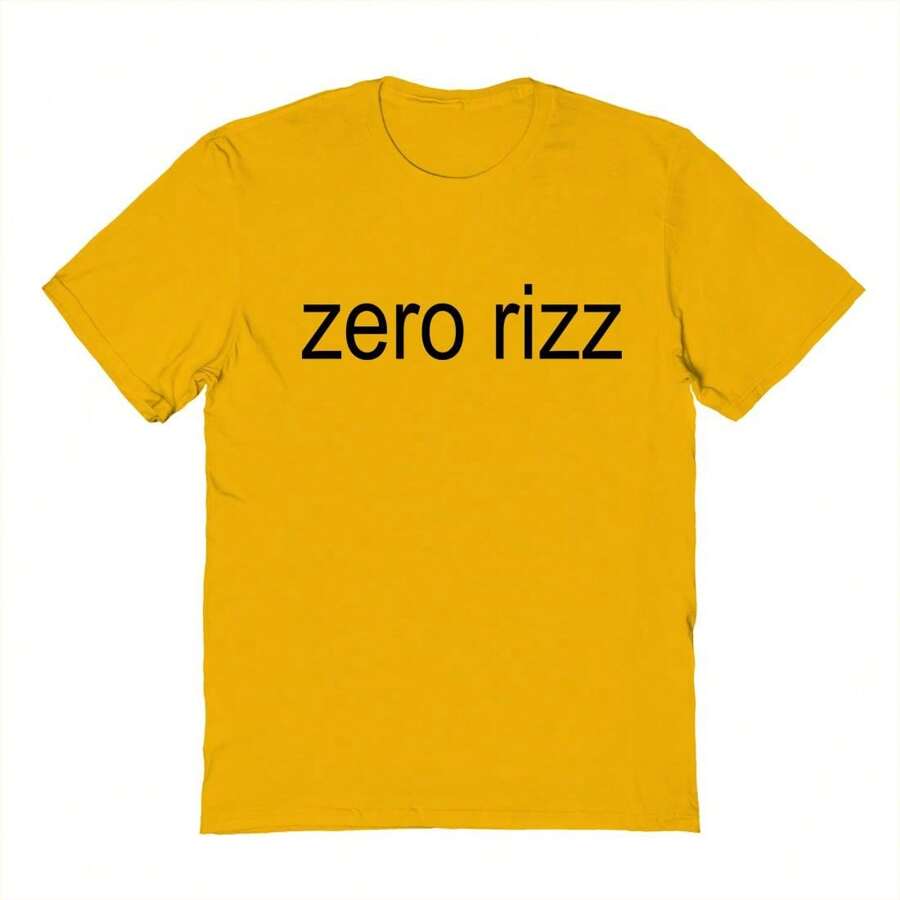 Nearly There Zero Rizz Unisex Graphic Cotton Short-Sleeve T-Shirt