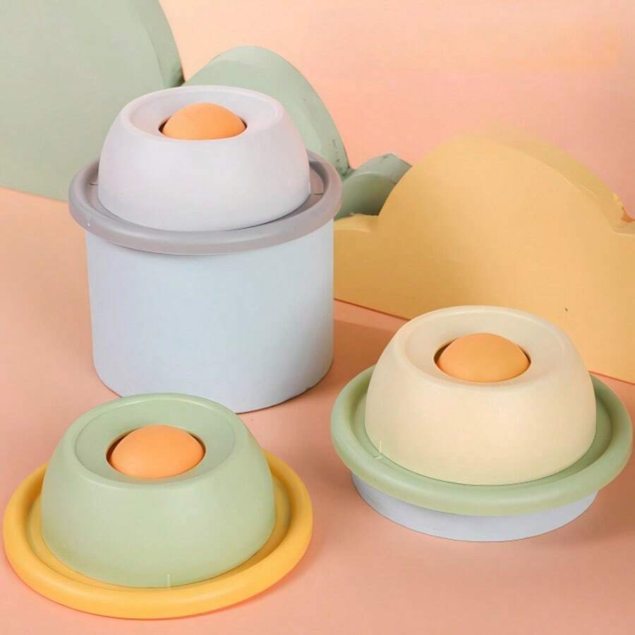 1個貓咪舔食盤 貓咪零食舔咬玩具 貓咪解悶玩具 - 彩色 - 查看 1