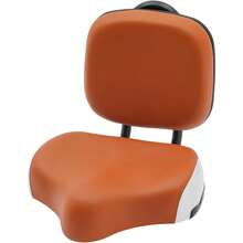 CNCEST Bicycle Seat With Back,Tricycle Seat With Backrest, Extra Wide Tricycle Saddle Seat With Back Support, Bike Seat Cushion Replacement For Electric Cars, Tricycles, Most Beach Bikes - Brown - View 2
