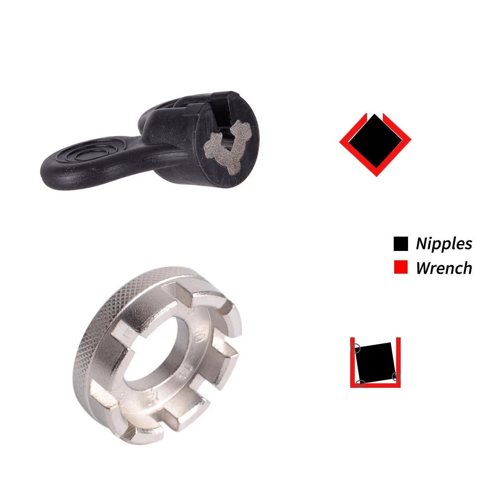 14G Nipple Wrench Tools, Bicycle Aero Spokes Holder 3.4mm MTB Road Bike