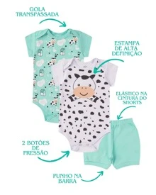 Baby Girls Bodysuits - Màu Hồng baby - Xem 6