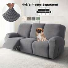 Funda para sillón reclinable, fundas elásticas para sillón reclinable tipo niño perezoso, fundas elásticas para sofá, 1 pieza protector de muebles con elástico en la parte inferior para perro, niños, funda para sillón reclinable - Multicolor - Ver 11